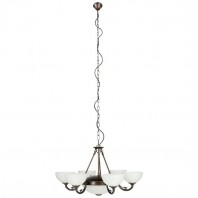 Eglo-Savoy H/L 6X40W E14 + 2X60W E27 ORB Pendant - Bronze